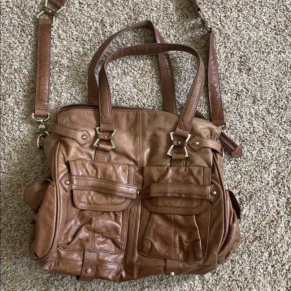 Junior Drake brown leather bag